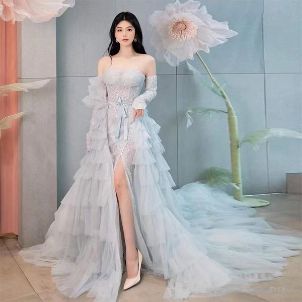 2023 mermaid even dress sparkly sequin vestidos prom dress lace up back sweep train carpet party gown long sleeves black girls african celeb
2023 mermaid even dress sparkly sequin vestidos prom dress lace up back sweep train carpet party gown long sleeves black girls african celeb