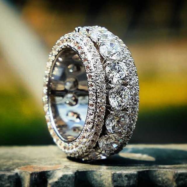 2023 new arrival hip hop jewelry 18k gold plated brass ring iced out cz cubic zirconia rings 5 layer diamond band ring, Silver
2023 new arrival hip hop jewelry 18k gold plated brass ring iced out cz cubic zirconia rings 5 layer diamond band ring, Silver