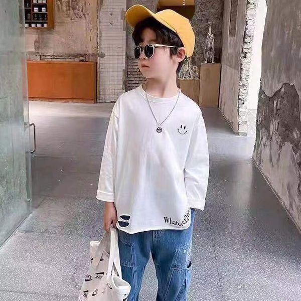 trendy children's long sleeve t shirt autumn new children's smiling face printed bottom big children's top, White;black
trendy children's long sleeve t shirt autumn new children's smiling face printed bottom big children's top, White;black