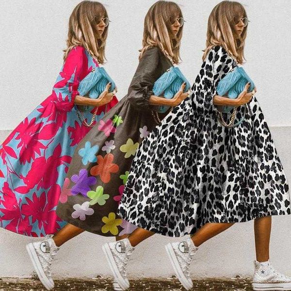 summer ebya womens dresses three quarter sleeve round neck dress gray leopard print loose beach, Black;gray
summer ebya womens dresses three quarter sleeve round neck dress gray leopard print loose beach, Black;gray