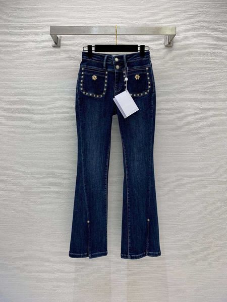 23ss womens pants denim jeans designer women jeans heavy industry diamond rivet decorated micro flare split stretch jeans pants women clothe, Blue
23ss womens pants denim jeans designer women jeans heavy industry diamond rivet decorated micro flare split stretch jeans pants women clothe, Blue