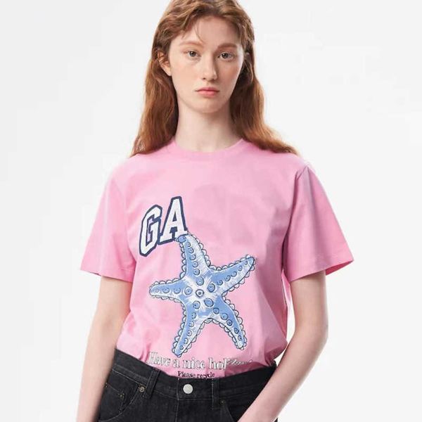 23ss nordic designer t shirt new summer women ganni printed ocean series starfish casual cotton short sleeve tees loose fashion, White
23ss nordic designer t shirt new summer women ganni printed ocean series starfish casual cotton short sleeve tees loose fashion, White