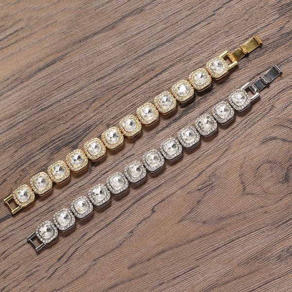men's hip hop jewelry 12mm white gold plated clustered tennis bracelet iced out crystal baguette bracelet for women, Silver
men's hip hop jewelry 12mm white gold plated clustered tennis bracelet iced out crystal baguette bracelet for women, Silver