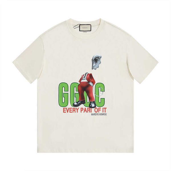 high version g family runway style cartoon printed round neck trendy brand pure cotton short sleeved men's and women's t-shirt, White
high version g family runway style cartoon printed round neck trendy brand pure cotton short sleeved men's and women's t-shirt, White