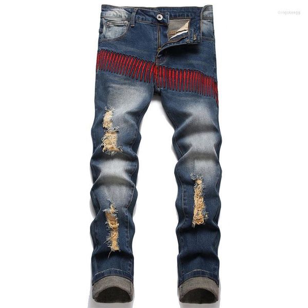 men's jeans men's 2023 fashion retro hole men pants cotton denim trouser male plus size hip hop embroidery punk, Blue
men's jeans men's 2023 fashion retro hole men pants cotton denim trouser male plus size hip hop embroidery punk, Blue
