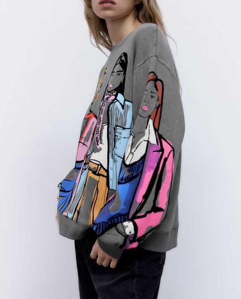 autumn and winter 2022 new women's warm fleece hooded round neck loose printing sweater sweatshirt 1, Black
autumn and winter 2022 new women's warm fleece hooded round neck loose printing sweater sweatshirt 1, Black