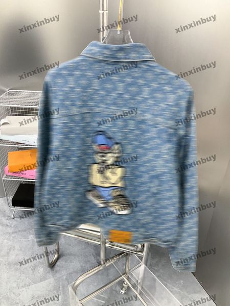xinxinbuy men designer coat jacket paris back animal patch denim long sleeve women blue black white s-2xl, Black;brown
xinxinbuy men designer coat jacket paris back animal patch denim long sleeve women blue black white s-2xl, Black;brown