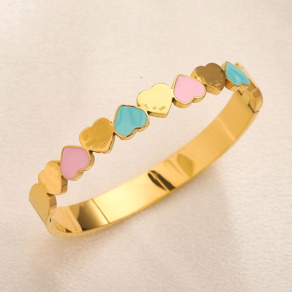 Bracelets tiffancy Women Bangle Fashion Brand Designer Heart Letter Print Gold Plated Stainless Steel Bracelet Womens Wedding Jewelry Love Gifts s
Bracelets tiffancy Women Bangle Fashion Brand Designer Heart Letter Print Gold Plated Stainless Steel Bracelet Womens Wedding Jewelry Love Gifts s