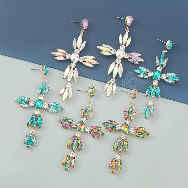 fashion metal rhinestone cross dangle earrings casual party statement earrings women's earrings, Silver
fashion metal rhinestone cross dangle earrings casual party statement earrings women's earrings, Silver