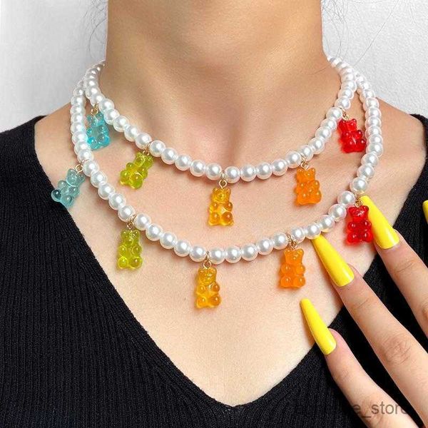 pendant necklaces chains gummy bear pearl beaded necklace for women girls rainbow color beads cartoon teddy handmade choker necklaces jewelr, Silver
pendant necklaces chains gummy bear pearl beaded necklace for women girls rainbow color beads cartoon teddy handmade choker necklaces jewelr, Silver
