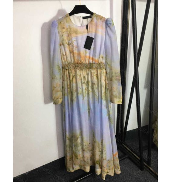 23ss womens designer clothing summer dresses women dress temperament print elastic waist round neck long sleeve dress womens clothing a1, Black;gray
23ss womens designer clothing summer dresses women dress temperament print elastic waist round neck long sleeve dress womens clothing a1, Black;gray