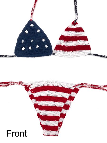 designer swimwear fashion women american flag crochet swimsuit natural shell handcraft bikini set strappy adjustable bra swimwear usa bathin, White;black
designer swimwear fashion women american flag crochet swimsuit natural shell handcraft bikini set strappy adjustable bra swimwear usa bathin, White;black
