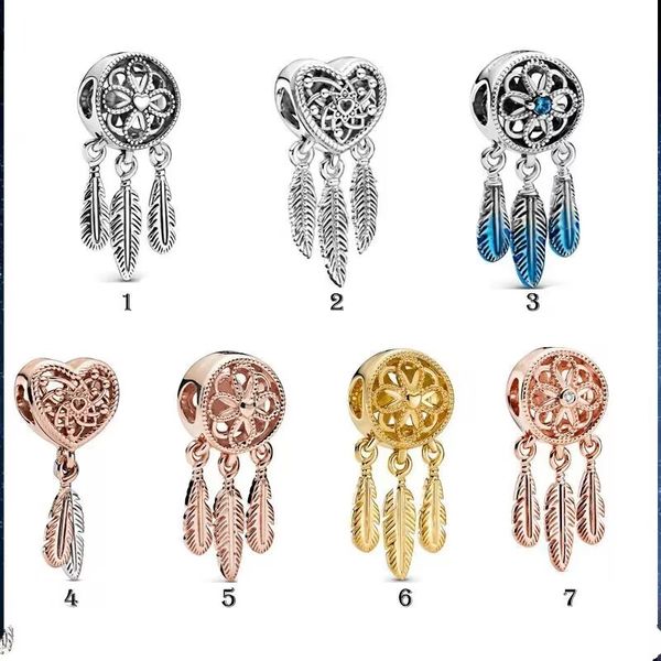 the popular 925 sterling silver rose gold dreamcatcher blue feather beaded pendant fits into pandora charm bracelet necklace accessories for, Black
the popular 925 sterling silver rose gold dreamcatcher blue feather beaded pendant fits into pandora charm bracelet necklace accessories for, Black