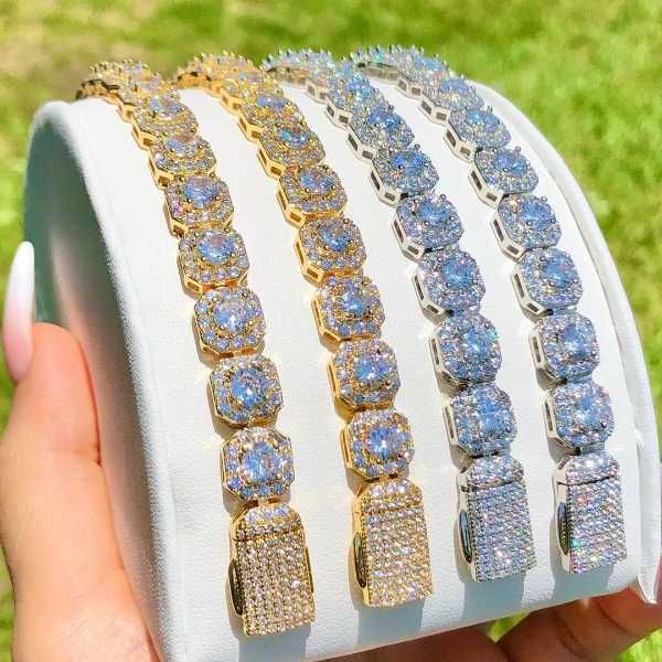 new brass 11mm cubic zirconia choker cuban link chain men hip hop jewelry clustered tennis chain, Silver
new brass 11mm cubic zirconia choker cuban link chain men hip hop jewelry clustered tennis chain, Silver