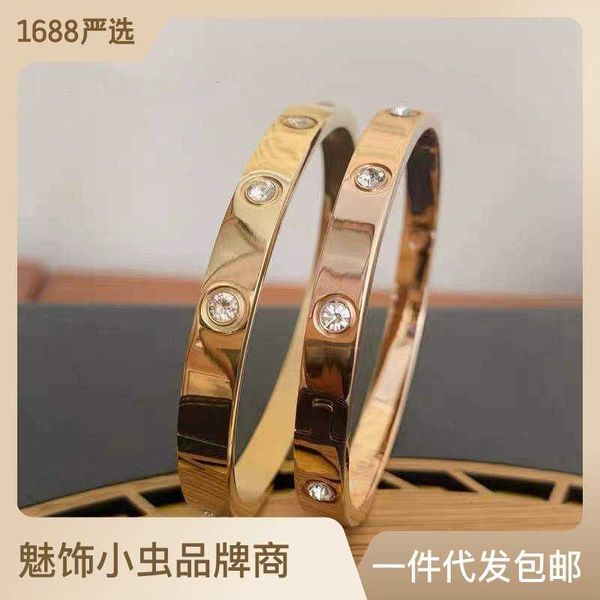 charm bracelets bangle titanium can take a bath simple generous light and luxurious high-end fashion diamond inlaid titanium steel shiny ins, Golden;silver
charm bracelets bangle titanium can take a bath simple generous light and luxurious high-end fashion diamond inlaid titanium steel shiny ins, Golden;silver