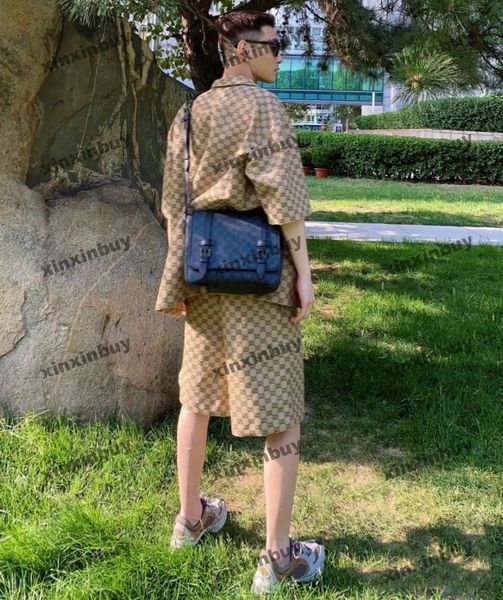 xinxinbuy men designer tee t shirt 23ss double letter jacquard fabric sets short sleeve cotton women black white khaki s-xl, Black;brown
xinxinbuy men designer tee t shirt 23ss double letter jacquard fabric sets short sleeve cotton women black white khaki s-xl, Black;brown