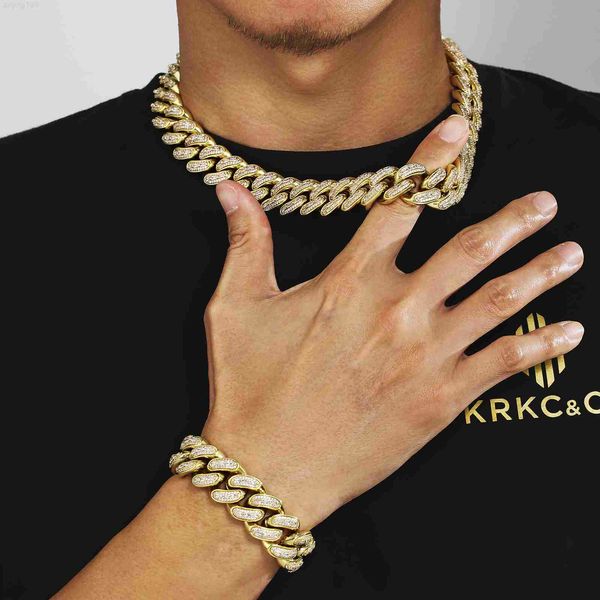 krkc hip hop jewelry 20mm stainless steel gold plated cuban chain necklace bracelet diamond iced out cuban link chain for men, Silver
krkc hip hop jewelry 20mm stainless steel gold plated cuban chain necklace bracelet diamond iced out cuban link chain for men, Silver