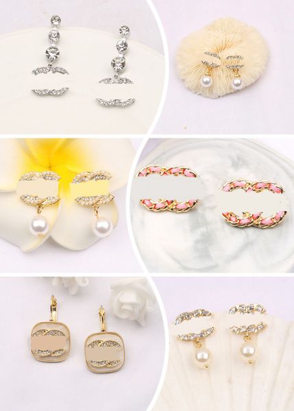 18k gold plated designer stud earrings brand letters crystal hoop earring fashion women wedding jewerlry for women gifts 20style, Golden;silver
18k gold plated designer stud earrings brand letters crystal hoop earring fashion women wedding jewerlry for women gifts 20style, Golden;silver