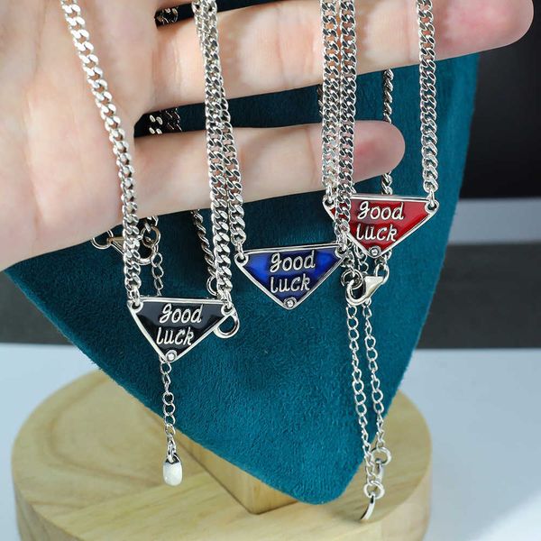 strands strings chaopai good luck enamel necklace triangle geometry with glue dropping process collarbone male and female couple neck chain, Silver
strands strings chaopai good luck enamel necklace triangle geometry with glue dropping process collarbone male and female couple neck chain, Silver
