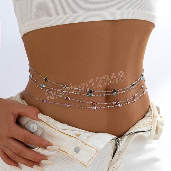 boho colorful rhinestone zircon chain waist belly belt for women summer bikini festival rave y2k accessories body jewelry, Silver
boho colorful rhinestone zircon chain waist belly belt for women summer bikini festival rave y2k accessories body jewelry, Silver