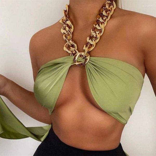 women's tanks women summer metal chain tank sleeveless tube halter brand clothings bikinis vest gothic clothes, White
women's tanks women summer metal chain tank sleeveless tube halter brand clothings bikinis vest gothic clothes, White