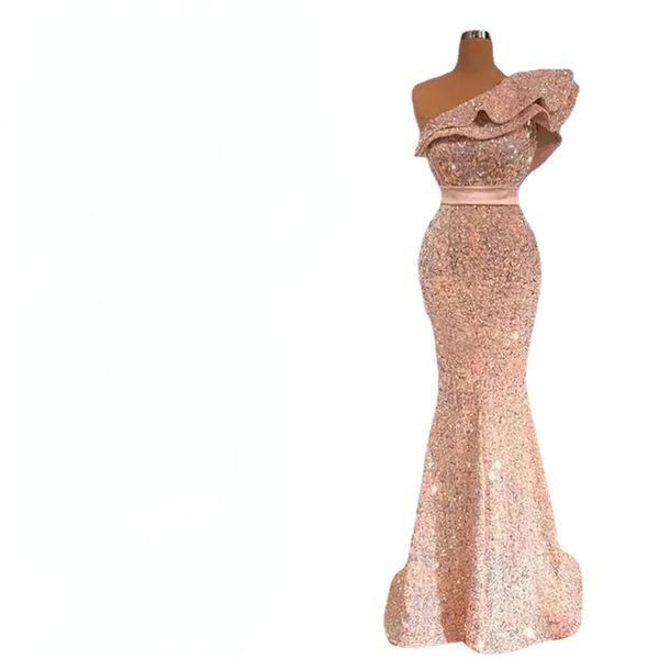 party dresses sequined mermaid prom one shoulder ruffles floor length formal dress evening wear vestido de festa, Black;red
party dresses sequined mermaid prom one shoulder ruffles floor length formal dress evening wear vestido de festa, Black;red
