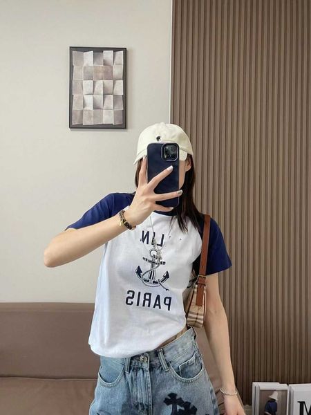 summer new sleeve panel contrast print letter boat anchor round neck pullover casual short t-shirt, White
summer new sleeve panel contrast print letter boat anchor round neck pullover casual short t-shirt, White