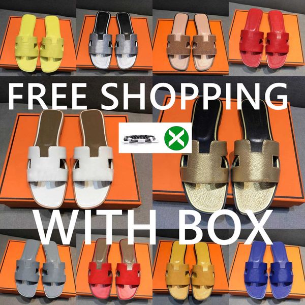 2023 with box fashion designer oran h sandals for women her slides casual luxury ladies flat famous summer leather cassics beach home slippe, Black
2023 with box fashion designer oran h sandals for women her slides casual luxury ladies flat famous summer leather cassics beach home slippe, Black
