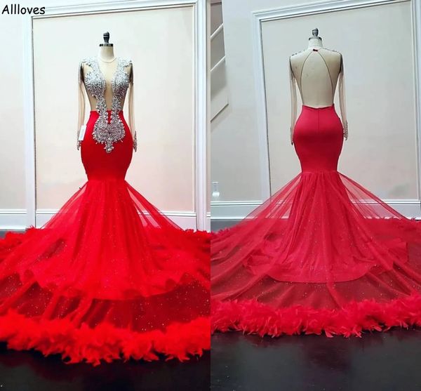 luxury furs red prom dresses sparkly rhinestones long mermaid tulle vestidos see through backless women second reception evening gowns forma, Black
luxury furs red prom dresses sparkly rhinestones long mermaid tulle vestidos see through backless women second reception evening gowns forma, Black