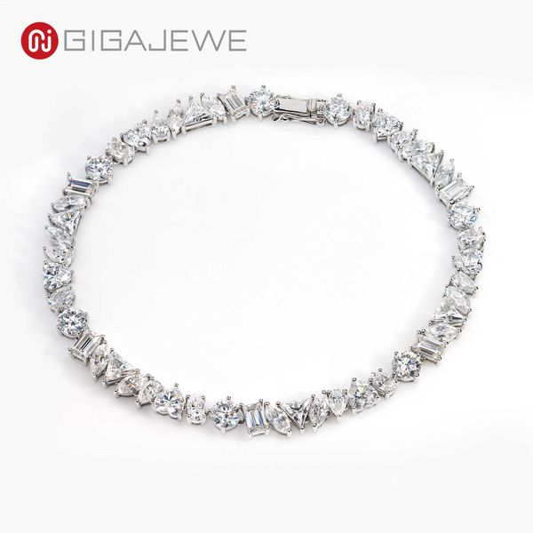 gigajewe 18k white gold 20ct white d color moissanite tennis bracelets round and fancy cut for engagement bracelet, Silver 
gigajewe 18k white gold 20ct white d color moissanite tennis bracelets round and fancy cut for engagement bracelet, Silver