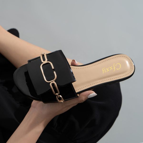 summer slides slippers ladies shoes metallic slide sandals casual flat slippers for women beach low heel sandals size 37-42, Black
summer slides slippers ladies shoes metallic slide sandals casual flat slippers for women beach low heel sandals size 37-42, Black