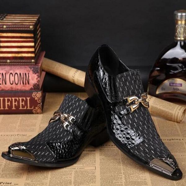 metal pointed toe wedding dress shoes for men slip on t stage office shoe mens oxfords big size 38-46, Black
metal pointed toe wedding dress shoes for men slip on t stage office shoe mens oxfords big size 38-46, Black