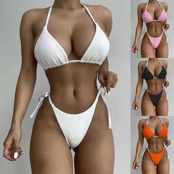 beach summer sunshine women's swimwear swimsuit designer high-end luxury bikini new triangle binding knit special fabric solid color sp, White;black
beach summer sunshine women's swimwear swimsuit designer high-end luxury bikini new triangle binding knit special fabric solid color sp, White;black