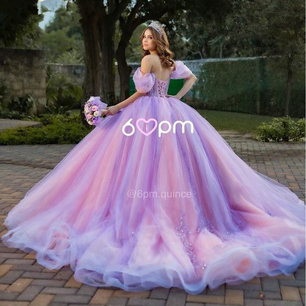 lilac lavender 3d appliques quinceanera dress ball gown off shoulder beaded lace-up corset prom sweet 15 vestidos de quinceanera, Blue;red
lilac lavender 3d appliques quinceanera dress ball gown off shoulder beaded lace-up corset prom sweet 15 vestidos de quinceanera, Blue;red