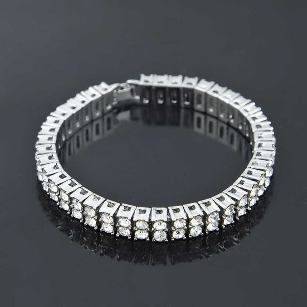 men's hips hops 2 two dual row cubic zirconia tennis bracelet iced out bling cz, Silver
men's hips hops 2 two dual row cubic zirconia tennis bracelet iced out bling cz, Silver