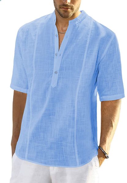 men's t-shirts 2023 new men's short sleeved pullover cotton linen shirt comfortable casual large standing collar shirt foreign tra, White;black
men's t-shirts 2023 new men's short sleeved pullover cotton linen shirt comfortable casual large standing collar shirt foreign tra, White;black