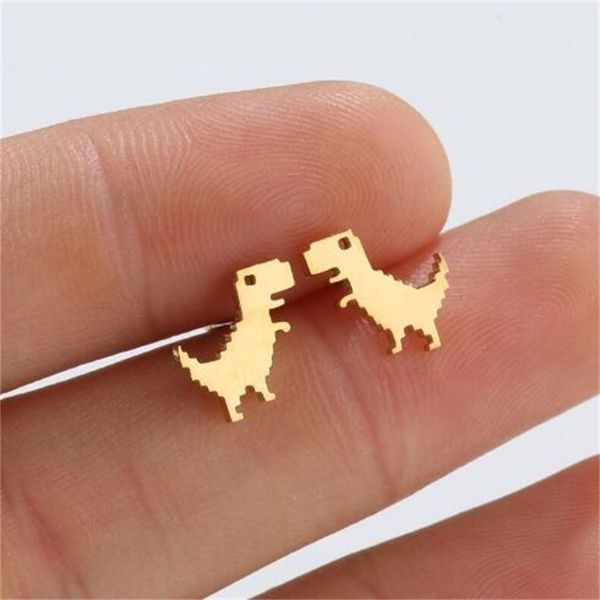new cute dinosaur earrings girl jewelry minimalism animal ear studs kawaii accessories ae933, Golden
new cute dinosaur earrings girl jewelry minimalism animal ear studs kawaii accessories ae933, Golden
