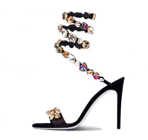 colorful rhinestone sandals for women thin high heel evening party pumps lady gladiators, Black
colorful rhinestone sandals for women thin high heel evening party pumps lady gladiators, Black