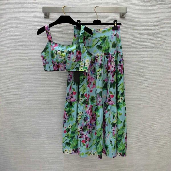 23ss skirt set women designer clothes new sicilian holiday style flower print bra small sling high waist large skirt two-piece suit women cl, White
23ss skirt set women designer clothes new sicilian holiday style flower print bra small sling high waist large skirt two-piece suit women cl, White