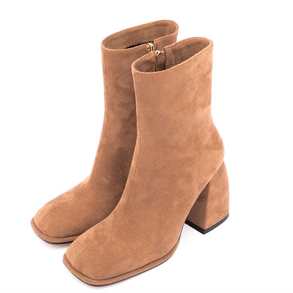 warm daily shoes booty square toe suede upper chunky high heel ankle boots side zipper for women big size 45, Black
warm daily shoes booty square toe suede upper chunky high heel ankle boots side zipper for women big size 45, Black
