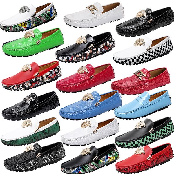 luxury brand designer soft leather loafers shoes colour blocking metal buckle leather shoes comfortable driving shoes business office shoes, Black
luxury brand designer soft leather loafers shoes colour blocking metal buckle leather shoes comfortable driving shoes business office shoes, Black