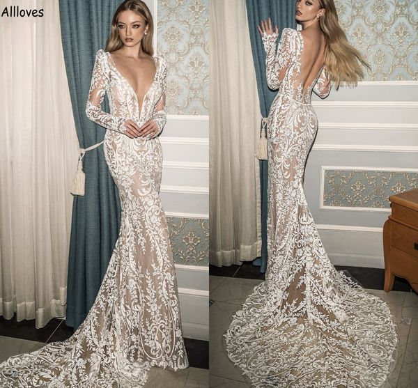 vintage bohemian lace mermaid wedding dresses nude lining plunging v neck long sleeves trumpet bridal gowns backless women reception robes d, White
vintage bohemian lace mermaid wedding dresses nude lining plunging v neck long sleeves trumpet bridal gowns backless women reception robes d, White