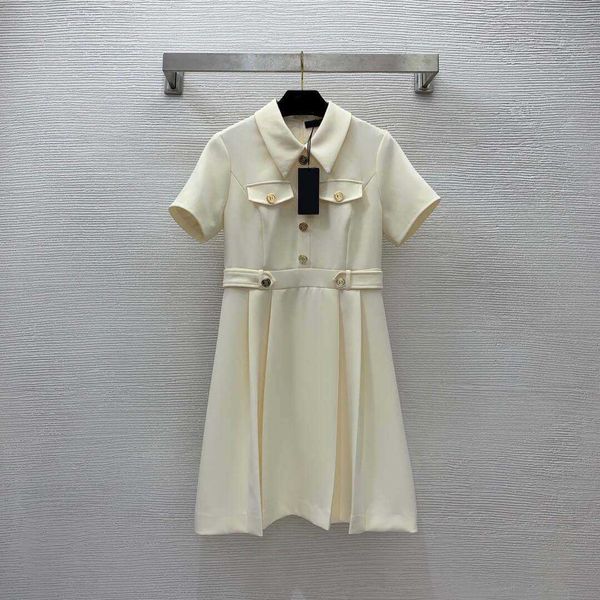 23ss summer dresses women dress women designer clothes b button short sleeve lapel pleated waist show thin celebrity style solid color dress, Black;gray
23ss summer dresses women dress women designer clothes b button short sleeve lapel pleated waist show thin celebrity style solid color dress, Black;gray