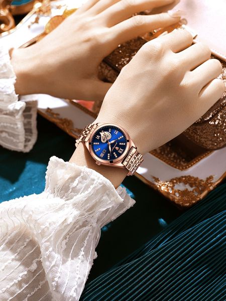 women's watch watches gold stainless steel waterproof luminous quartz-battery watch, Slivery;brown
women's watch watches gold stainless steel waterproof luminous quartz-battery watch, Slivery;brown