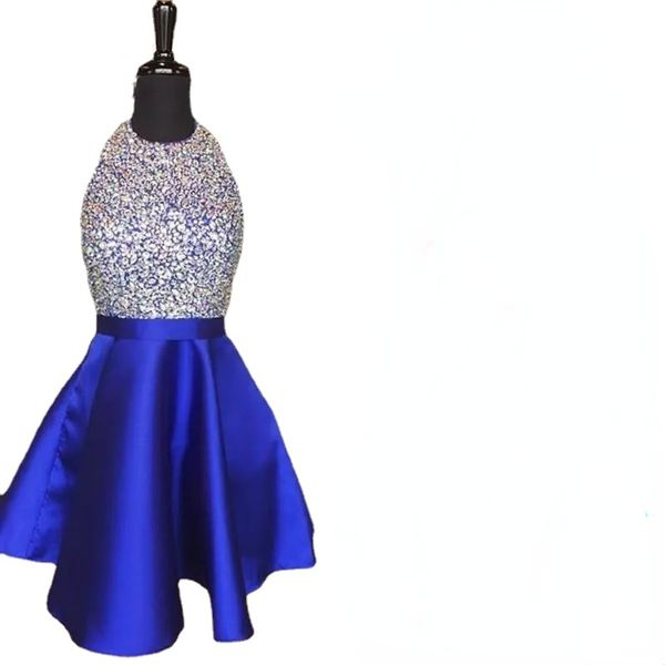 royal blue sequined homecoming dresses backless halter mini cocktail gown short prom evening party dresses, Blue;pink
royal blue sequined homecoming dresses backless halter mini cocktail gown short prom evening party dresses, Blue;pink