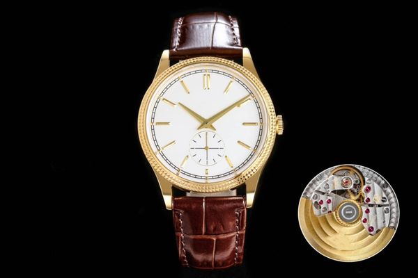 classic watch series, luxury men's watch, mechanical movement storage up to 42 hours, with a classic italian calfskin strap, size 39mm, Slivery;brown
classic watch series, luxury men's watch, mechanical movement storage up to 42 hours, with a classic italian calfskin strap, size 39mm, Slivery;brown