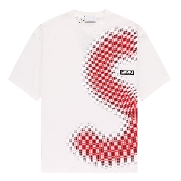 23ss new woman men's t-shirts jointly signed high end bb classic box letter s gradual change printed short sleeve summer fashion breath, White;black
23ss new woman men's t-shirts jointly signed high end bb classic box letter s gradual change printed short sleeve summer fashion breath, White;black