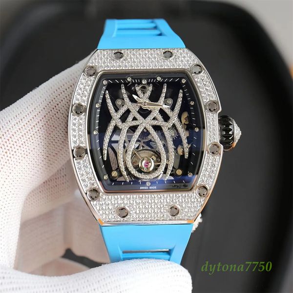 rm19-01 watch features a spider tourbillon mechanical movement suspension hollow sapphire mirror natural rubber strap designer watches, Slivery;golden
rm19-01 watch features a spider tourbillon mechanical movement suspension hollow sapphire mirror natural rubber strap designer watches, Slivery;golden