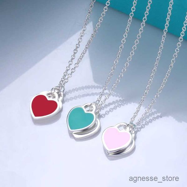 pendant necklaces sweet love heart designer pendant necklace for women chain pink blue red cute choker luxury necklaces jewelry r230615, Silver
pendant necklaces sweet love heart designer pendant necklace for women chain pink blue red cute choker luxury necklaces jewelry r230615, Silver
