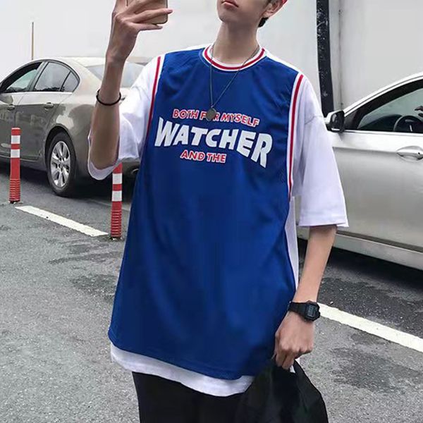hip hop blue fake two piece jacket patchwork tshirt women men summer new printed sports baseball uniform t-shirt woman, White
hip hop blue fake two piece jacket patchwork tshirt women men summer new printed sports baseball uniform t-shirt woman, White